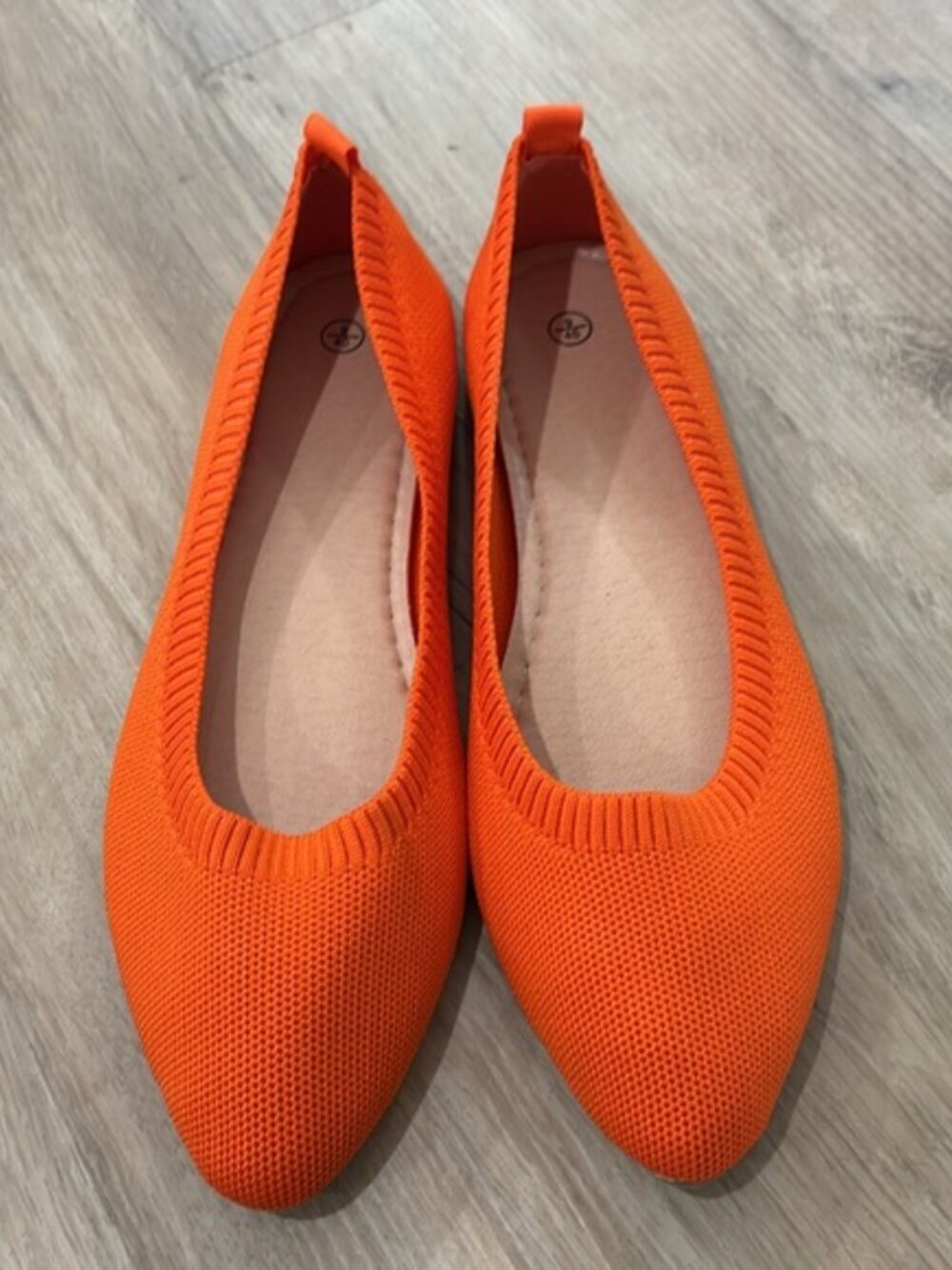 NEW Women’s Orange Knit Ballet Flats